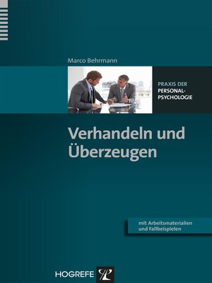 cover image of Verhandeln und Überzeugen